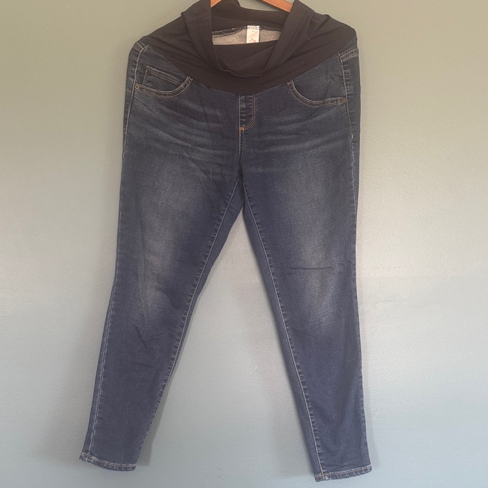 a:glow Dark Blue Maternity Jeggings
